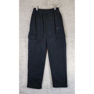 Aritzia Sweatfleece Mega Fit Cargo Sweatpants Womens 2XS Black Fleece